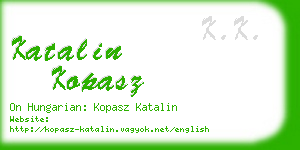 katalin kopasz business card